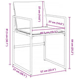 Garden Dining Set Folding 5 pcs White Textilene and steel 3379340