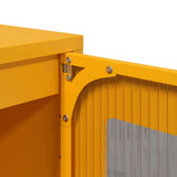Highboard Mustard Yellow 68x39x123 cm Steel 853359