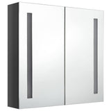 LED Bathroom Mirror Cabinet Shining Grey 62x14x60 cm 326521
