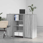Reception Desk Grey Sonoma 135x50x103.5 cm Engineered Wood 3324192