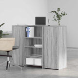 Reception Desk Grey Sonoma 135x50x103.5 cm Engineered Wood 3324192