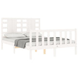 Bed Frame without Mattress White 120x200 cm Solid Wood Pine 3192812
