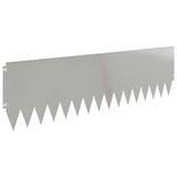 Lawn Edging 20 pcs 103 x 30 cm Steel Silver 8008417