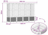 Raised Bed with Trellis and Roof Black 202 x 40 x 138 cm PP 42032550