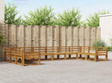 Outdoor Sofa Set 10 pcs Natural Solid Acacia Wood 3367052