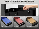 3-Drawer Steel Filing Cabinet with Lock - Black T3398P341253