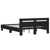 Bed Frame without Mattress Black 140x200 cm 3207421
