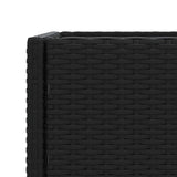Garden Planters with Shelf 2 pcs Black 90x40x75 cm Poly Rattan 3210507