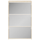 243047 Shoe Cabinet 3-Layer Mirror Oak 63x17x102,5 cm