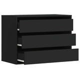 Corner Chest of Drawers Black 80x41x58 cm Engineered Wood 852853