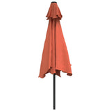 Garden Parasol with Metal Pole Terracotta 300 cm 313753