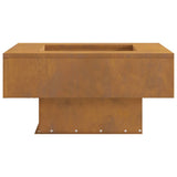 Fire Pit Brown 60 x 60 x 30 cm Weathering Steel 858955