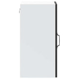 Kitchen Wall Cabinet with Glass Door Kalmar Black Engineered Wood 853528