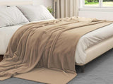 Throw Blanket Camel 240 x 270 cm Fleece 42016764