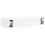 Wall-Mounted Side Table High Gloss White 87.5 x 34.5 x 17 cm 898499