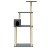 Cat Tree with Sisal Scratching Posts Dark Grey 147 cm 171478