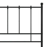 Bed Frame without Mattress Black Metal 120x200 cm 324952
