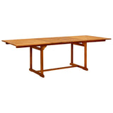 Garden Dining Table x100x75 cm Solid Acacia Wood 316566