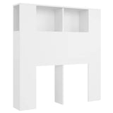 Headboard Cabinet White Engineered wood Large Headboard Cabinet 811907
