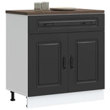 Kitchen Base Cabinet Kalmar Black Engineered Wood 853498
