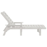 Sun Lounger White 73.5 x 92 x 90cm HDPE 42006637