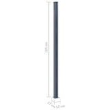 Fence Posts 2 pcs Dark Grey 185 cm Aluminium 148986