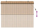 Roller Blind Natural and Brown 160 x 160 cm Bamboo 42039766