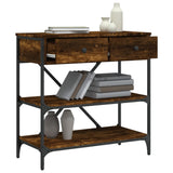 Console Table Smoked Oak 75x34.5x75 cm Engineered Wood 833410