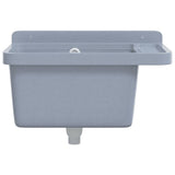 Sink Washbasin for Wall Mounting Grey 50x35x24 cm Resin 4002797