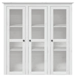 Highborad "BODO" White 115.5x43x200.5 cm Solid Wood Pine 3206451