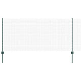 Welded Wire Fence with Posts 50 x 1 m PVC-Coated Steel Green 3336517