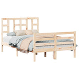 Bed Frame without Mattress Small Double Solid Wood Pine 3193891