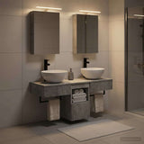 Bathroom Cabinet Set 5 pcs Concrete Grey Engineered Wood 3406274