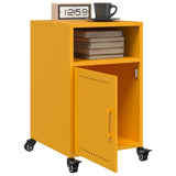 ZNTS Bedside Cabinets 2 pcs Mustard Yellow 36x39x59 cm Steel 846723