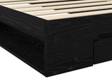Bed Frame with Storage Black Oak 80 x 200 cm Engineered Wood 3429603