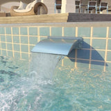Pool Fountain Stainless Steel 30x9x26 cm Silver 43691
