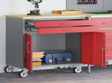 Work Cabinet with Drawer 2 pcs Red and Grey 100 x 55 x 85 cm 3321363