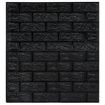 3D Wallpaper Bricks Self-adhesive 20 pcs Black 150725