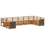 Sectional Sofa Set 7 pcs Natural Solid Acacia Wood 3384885