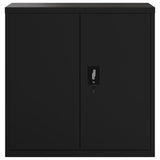 ZNTS File Cabinet Black 90x40x130 cm Steel 3188323