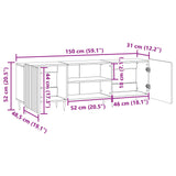 TV Cabinet Sonoma Oak 150 x 31 x 52 cm Engineered Wood 894457