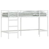 Kids'Loft Bed Frame White 99.5 x 190 cm Steel 42020770