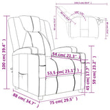 Recliner Chair Grey Faux Leather 340962