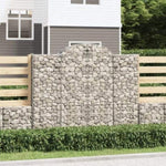 Arched Gabion Baskets 11 pcs 200x50x160/180 cm Galvanised Iron 3146392