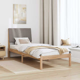 Bed Frame with Headboard Brown 75 x 190 cm Solid Pine Wood 878932