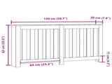 Radiator Cover Black Oak 149 x 20 x 82 cm Engineered Wood 869225