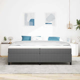 Platform Bed Frame Light Grey 200 x 200 cm Fabric 3337427