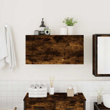 Bathroom Wall Cabinet Smoked Oak 80x25x40 cm Engineered Wood 860089