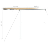 Camper & Caravan Awning 2.4x3x2.15 m Beige 148140