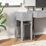 Computer Tower Stand with Drawer Concrete Grey 30x44x74 cm 858734
